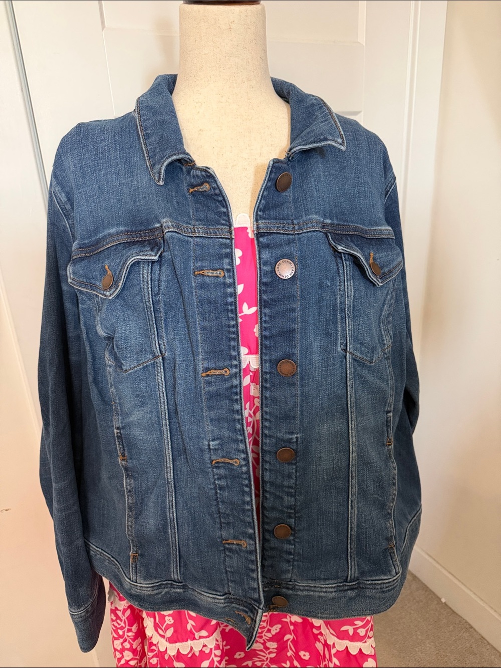Lane Bryant Medium Blue Denim Jean Jacket